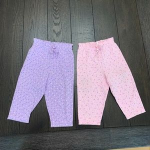 2 pair pull on pants. 100% cotton. Very gently worn.